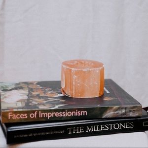 Rose Quartz Candle Holder/Paper Weight
